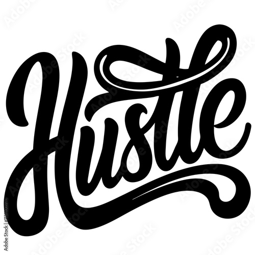 hustle typography shirt design