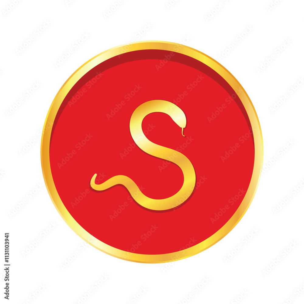Fototapeta premium Chinese New Year vector design cards. 2025 year of the Snake. Lunar new year concept. Chinese New Year banner. Chinese frame.