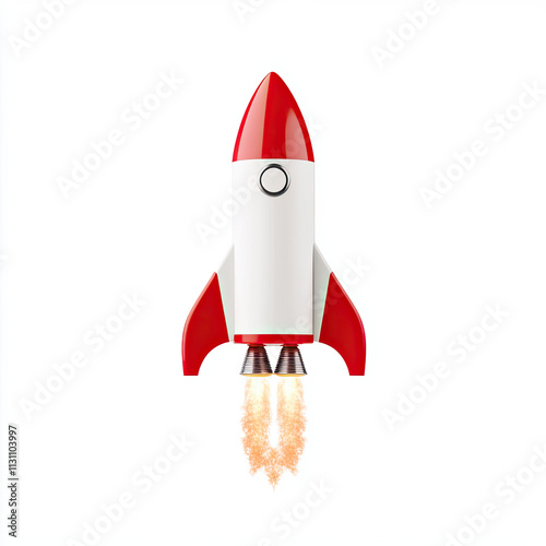 Futuristic rocket launch event aerial view of outer space digital artwork innovation photo