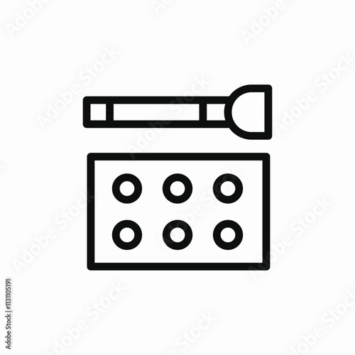 color brush set icon sign vector
