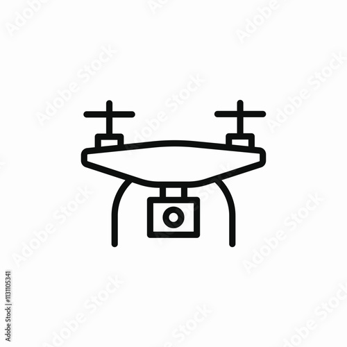 drone camera icon sign vector