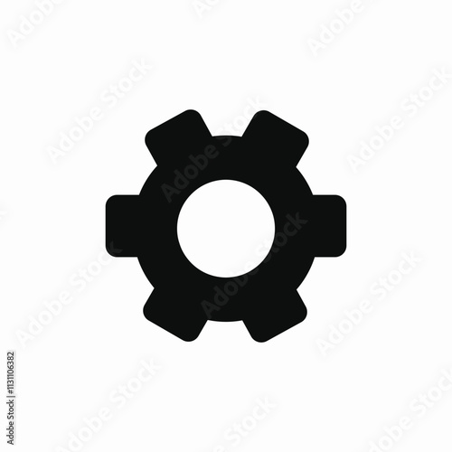 settings cog icon sign vector