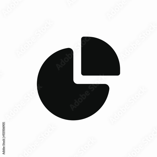 statistics pie icon sign vector