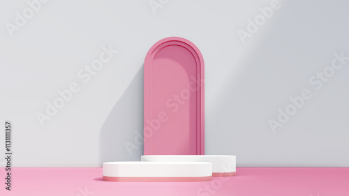 valentine display podium pedestal platform product stage minimal mockup background. valentine day scene geometric studio showcase stand abstract modern light show. shape realistic empty backdrop.