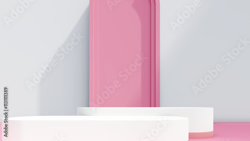 valentine display podium pedestal platform product stage minimal mockup background. valentine day scene geometric studio showcase stand abstract modern light show. shape realistic empty backdrop.