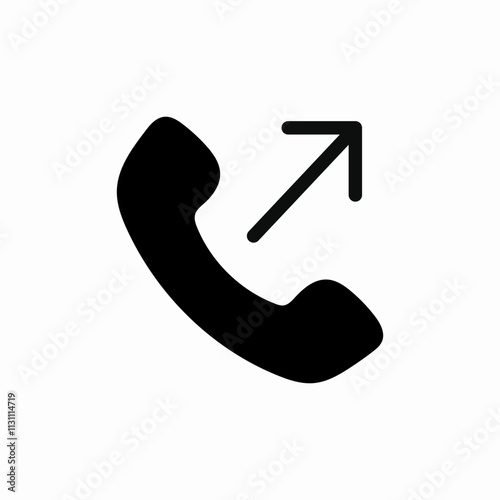 phone call outgoing icon sign vector