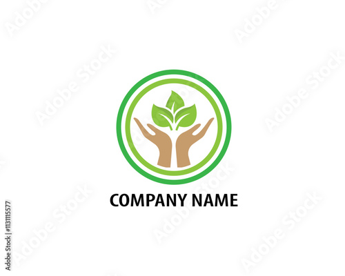 Simple modern agriculture logo design Royalty Free Vector
