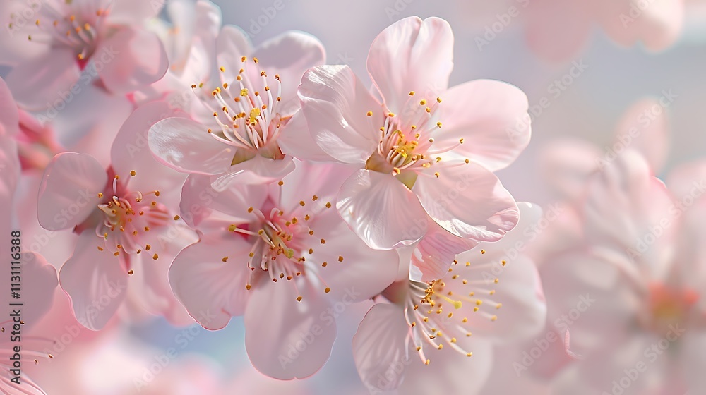 Fototapeta premium Elegant Mix of Blooming Flowers: Aesthetic Nature and Vibrant Petals Display