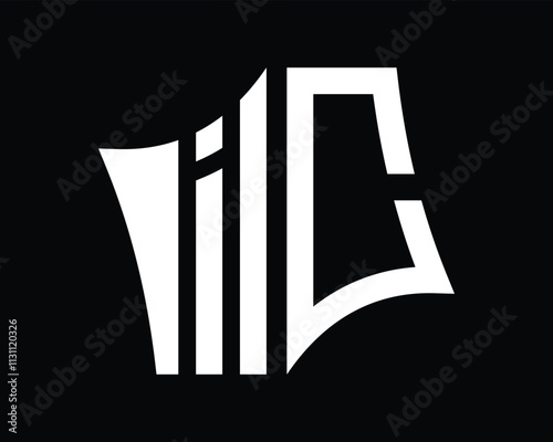 IC letter logo design vector art