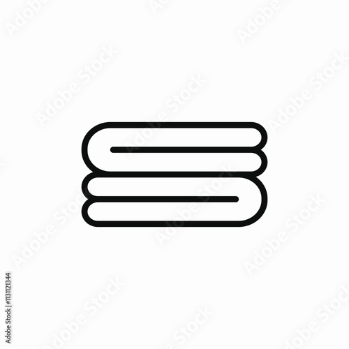 folded towel clean icon sign vector