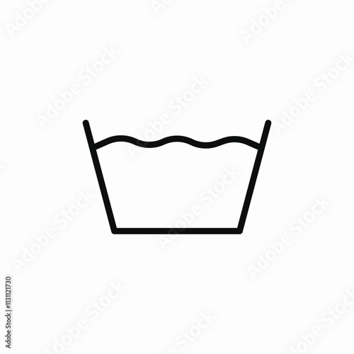 laundry basin manual icon sign vector