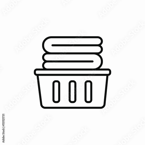 laundry basket icon sign vector