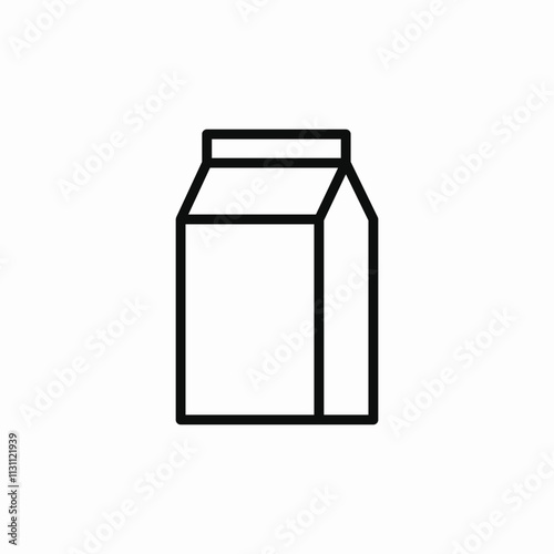 milk pack icon sign vector