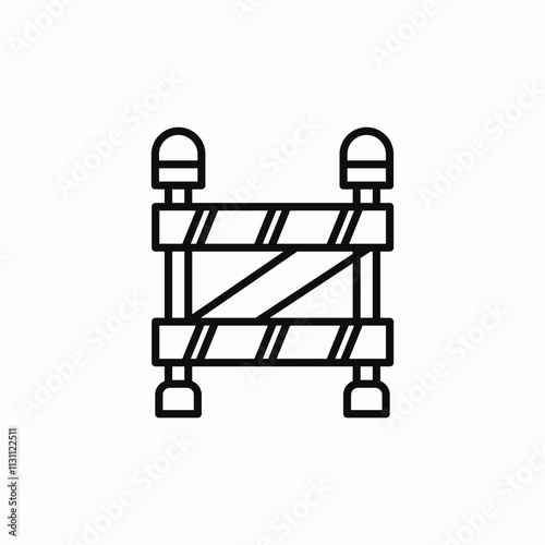 road barrier icon sign vector