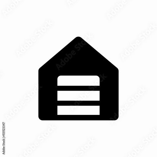 warehouse garage icon sign vector