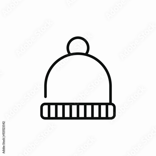 winter hat icon sign vector