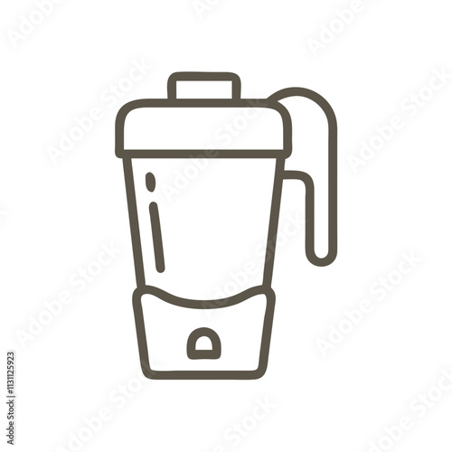 jug icon with a filter for drinking water purification  