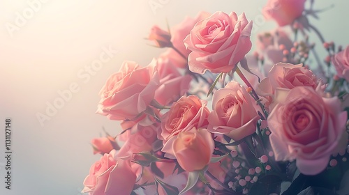 Exquisite Floral Arrangement: A Symphony of Roses and Blooms in Captivating Colors