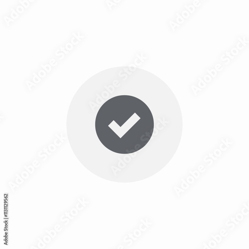 check mark tick button icon sign vector