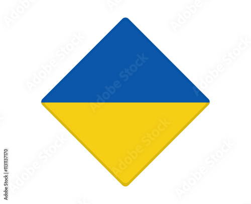 Ukraine flag square shaped. vector