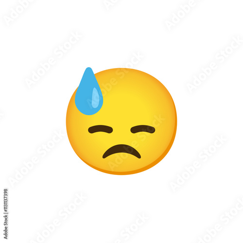 Anxious Face with Sweat Emoji