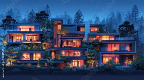 Majestic contemporary mountain villa perched atop a scenic hillside