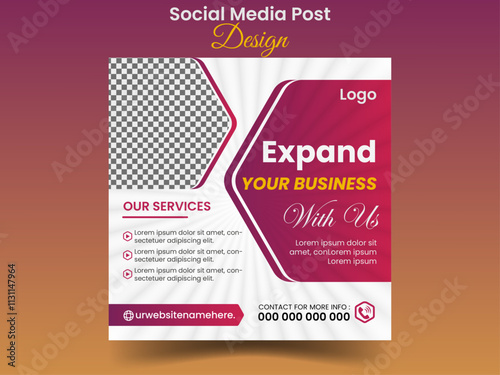 Creative business social media post design template