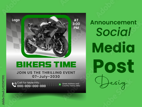 Bike Announcement social media post design