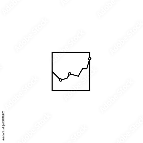 Vector image of a flat, isolated icon analysis sign