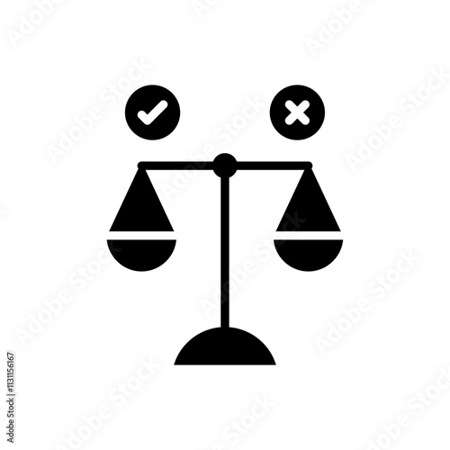 Ethics icon Isolated flat vector in outline