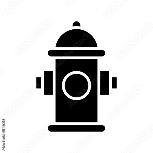 Fire hydrant icon Isolated flat vector in outline
