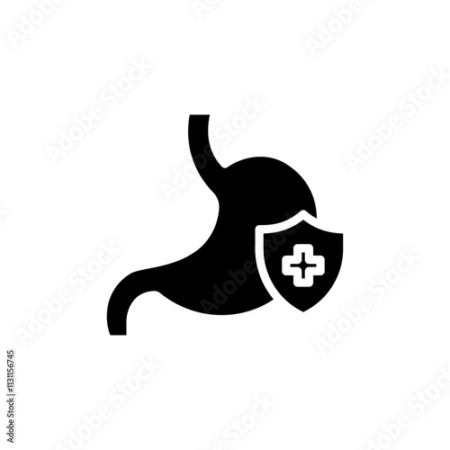 Good digestion icon Isolated flat vector in outline