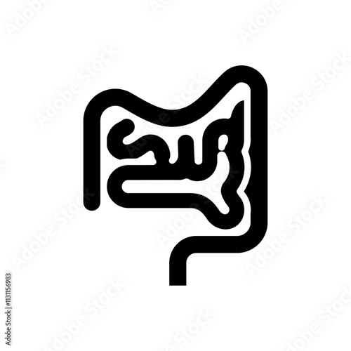 Gut icon Isolated flat vector in outline