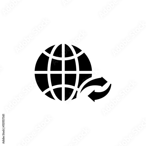 Import export icon Isolated flat vector in outline