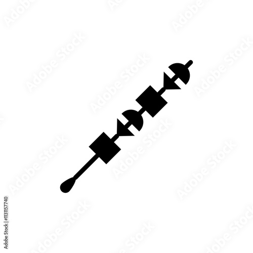 Kebab icon Isolated flat vector in outline