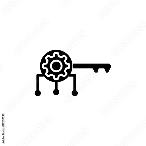 Key factor icon Isolated flat vector in outline