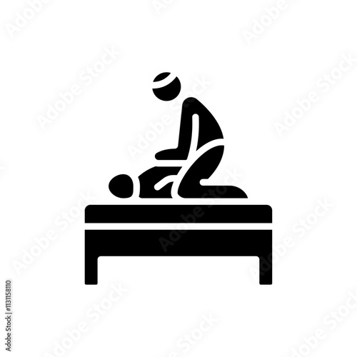 Massage icon Isolated flat vector in outline