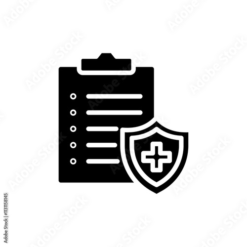 Medical insurance icon Isolated flat vector in outline photo