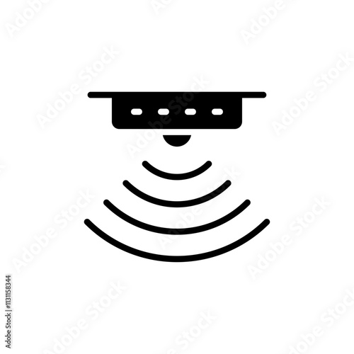 Motion sensor icon Isolated flat vector in outline