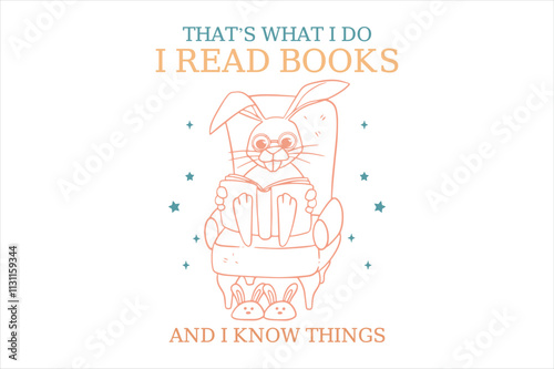 Reading Book T shirt Design, Book, Reading, Animal