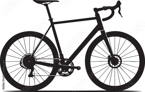 Road Bike Bicycle Icon linear silhouette