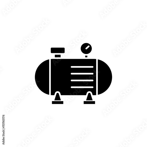 Air compressor icon Isolated flat vector in outline
