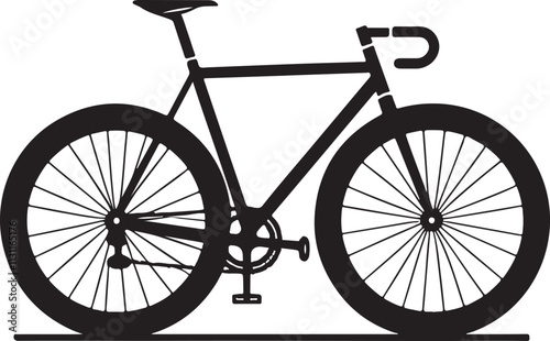 Road Bike Bicycle Icon linear silhouette
