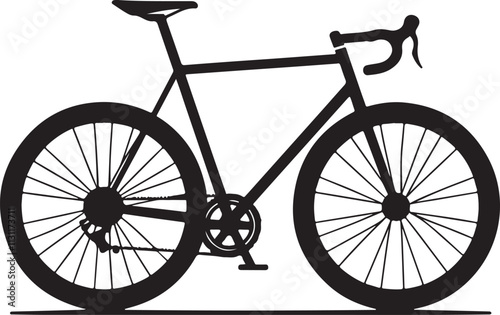 Road Bike Bicycle Icon linear silhouette