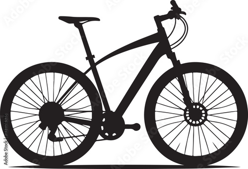 Road Bike Bicycle Icon linear silhouette