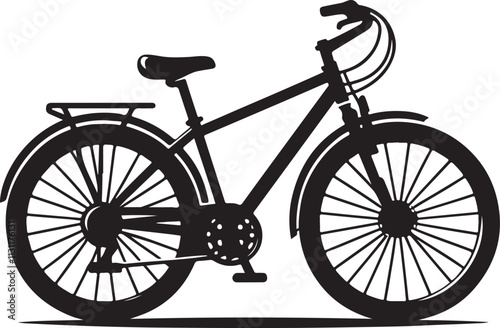 Road Bike Bicycle Icon linear silhouette