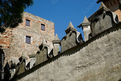 Fortified wall at Grodno Castle - Zagorze Slaskie, Poland photo