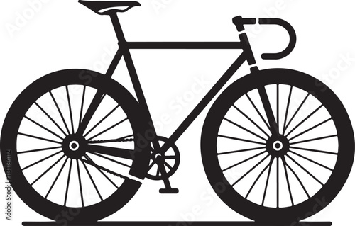 Road Bike Bicycle Icon linear silhouette