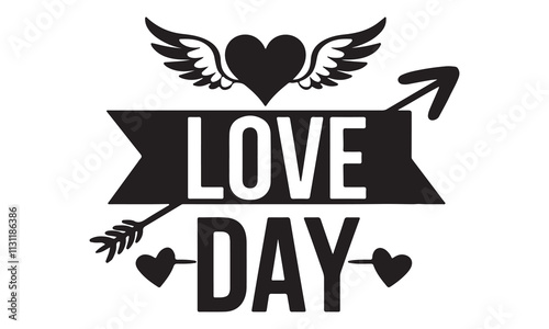 Happy Valentines Day typography vector illustration. Romantic Template design for celebrating valentine's Day on 14 February. Wallpaper, flyer, poster, sticker, banner, card, T-shart.