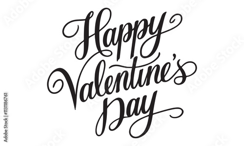 Happy Valentines Day typography vector illustration. Romantic Template design for celebrating valentine's Day on 14 February. Wallpaper, flyer, poster, sticker, banner, card, T-shart.